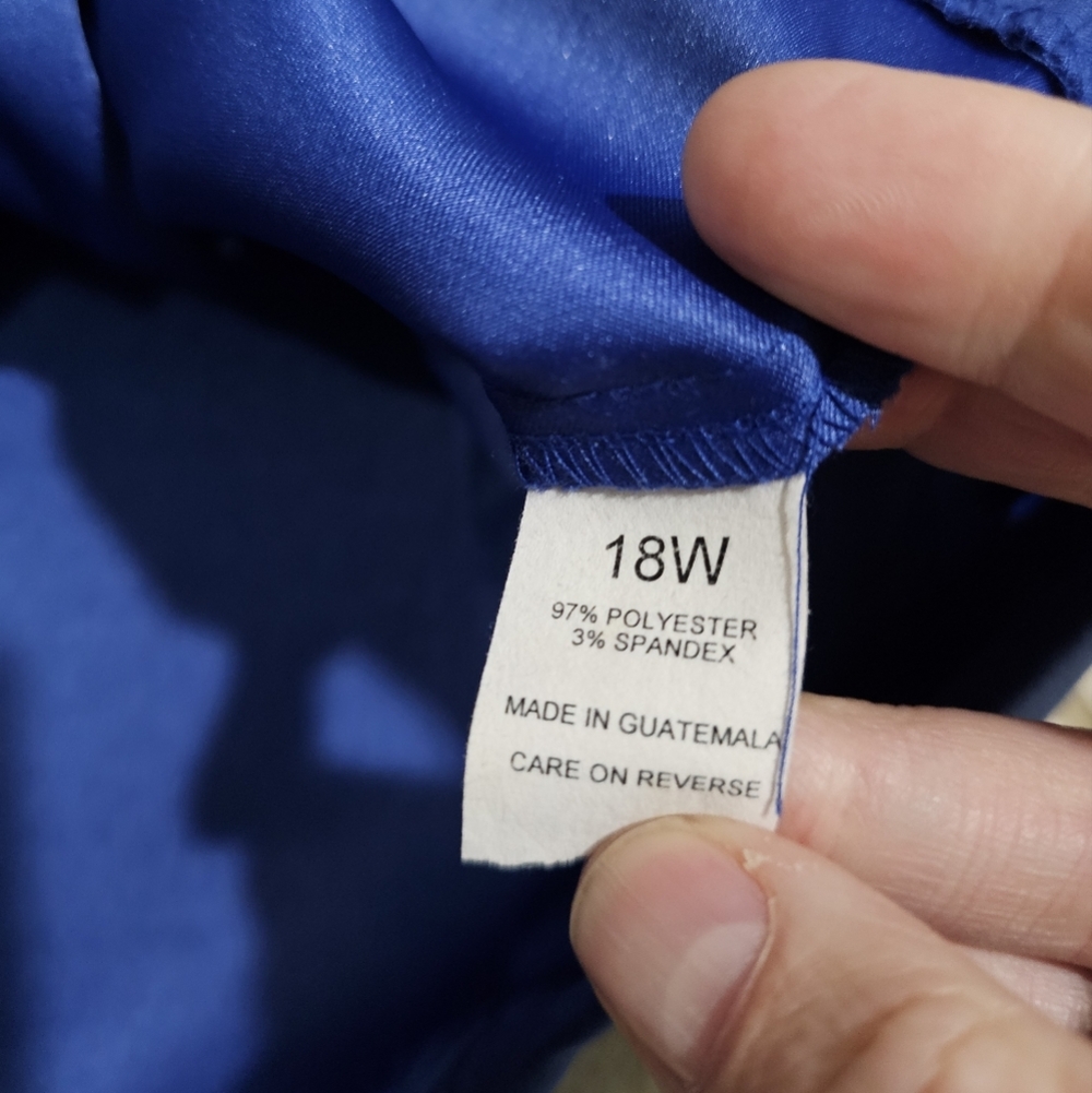 Briggs New York Womens Royal Blue Suede Look Zip Jacket 18W Vintage 90s Blazer - Picture 5 of 7